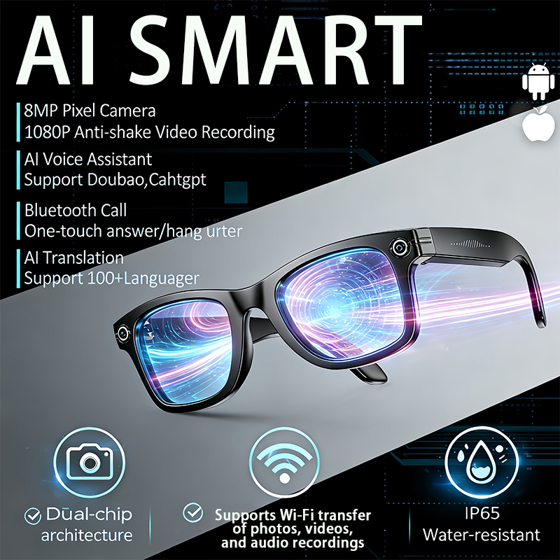 Photography Japanese - AI Smart Glasses with 8MP Camera