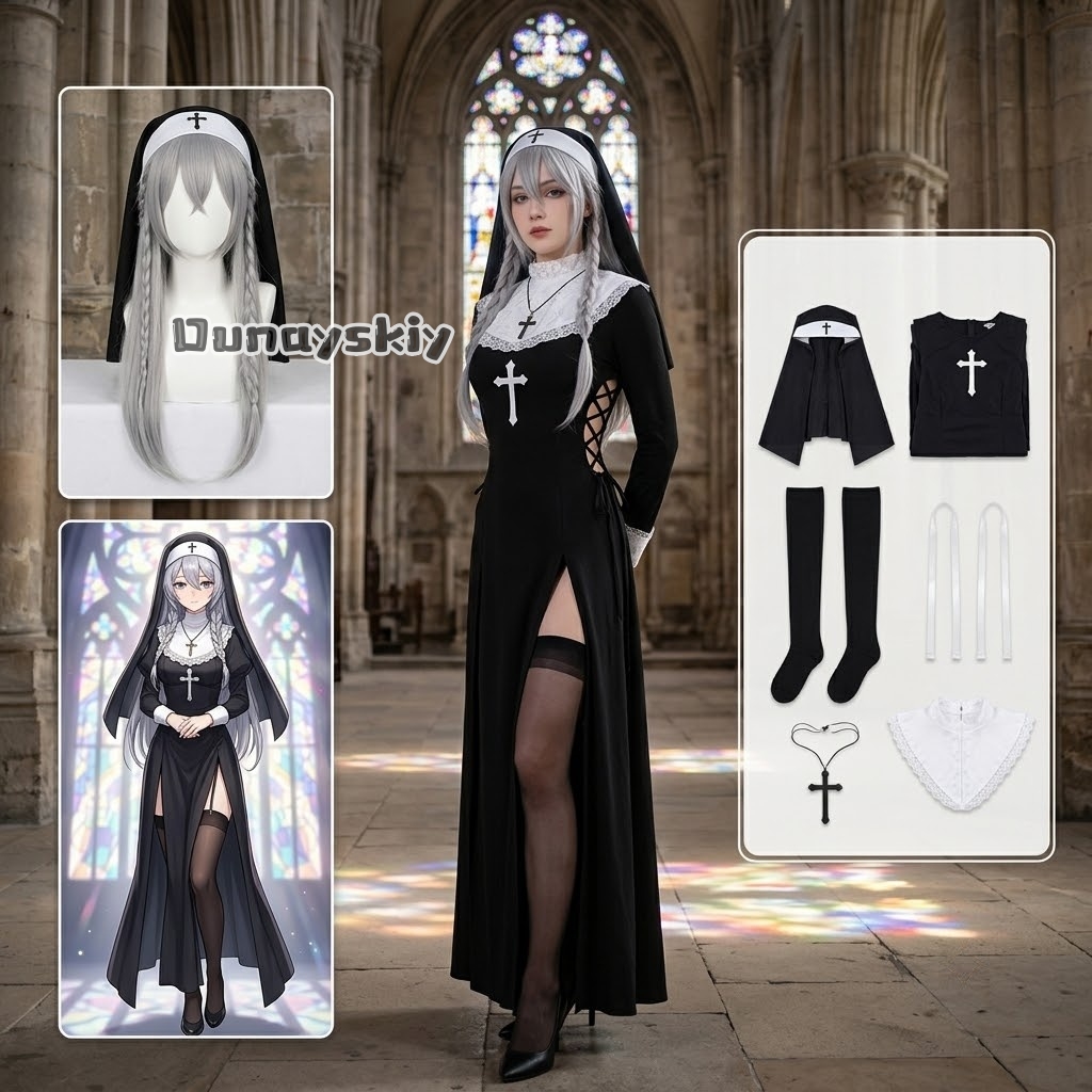 KS*06Original Nun Cos Outfit B - Photography Japanese ulasan dan harga