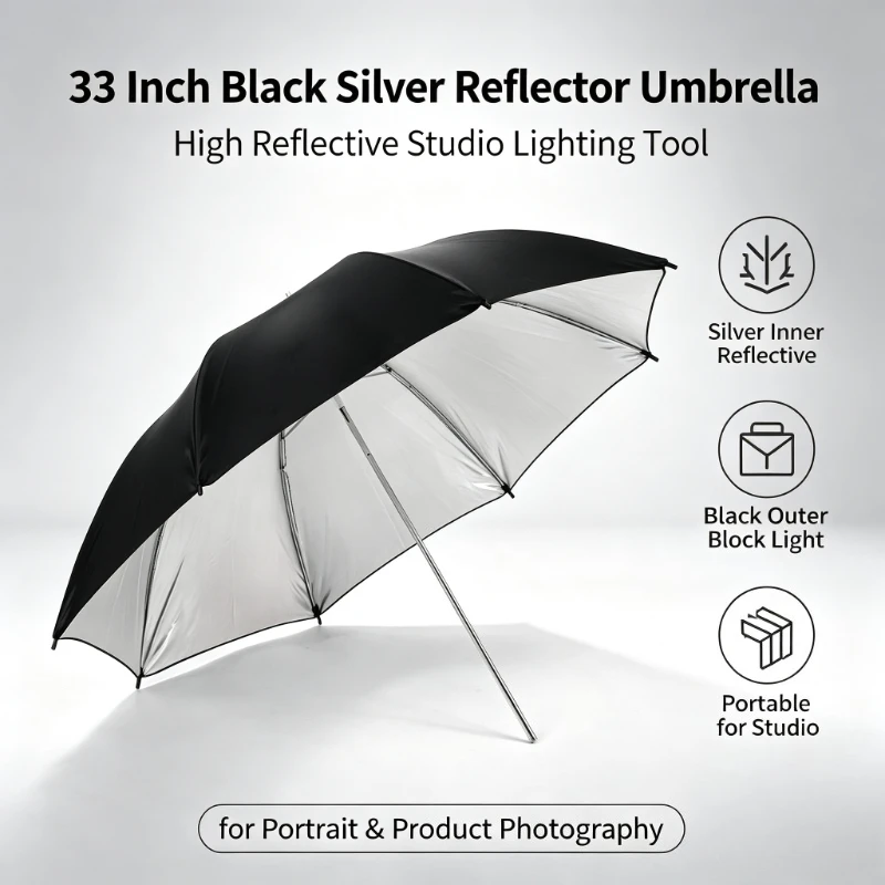 2026 Black Durable 33-inch Ref - Photography Umbrella ulasan dan harga