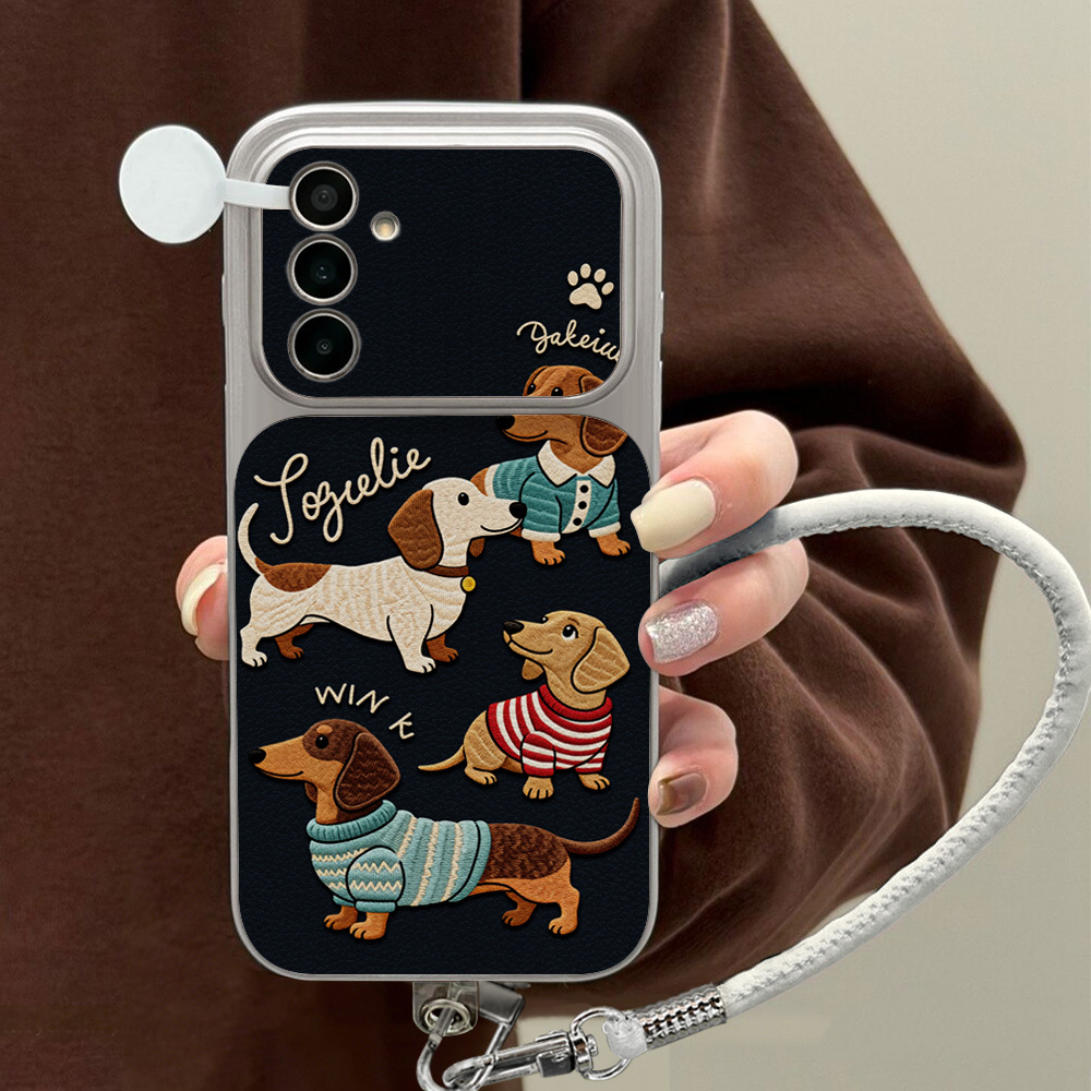 Cartoon Dachshund Phone Case F - Camera Wrist Strap ulasan dan harga