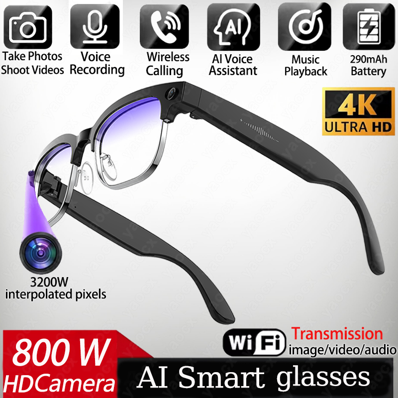 4K Smart AI Glasses 8MP Camera - Photography Japanese ulasan dan harga