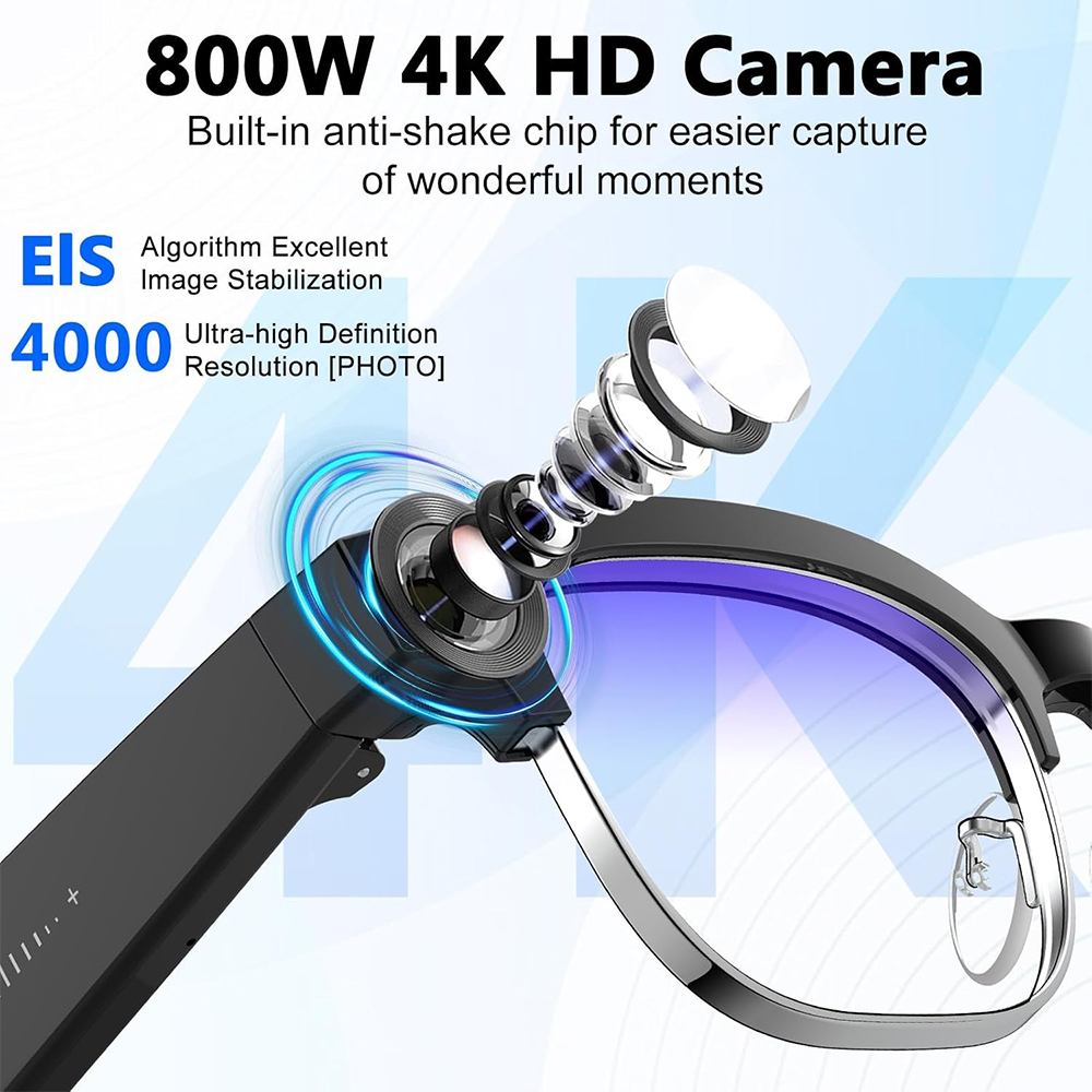4K Smart AI Glasses 8MP Camera - Photography Japanese ulasan dan harga