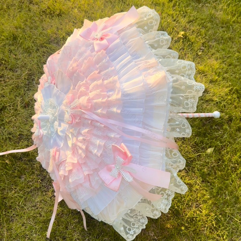 Pink White Butterfly Umbrella  - Photography Umbrella ulasan dan harga