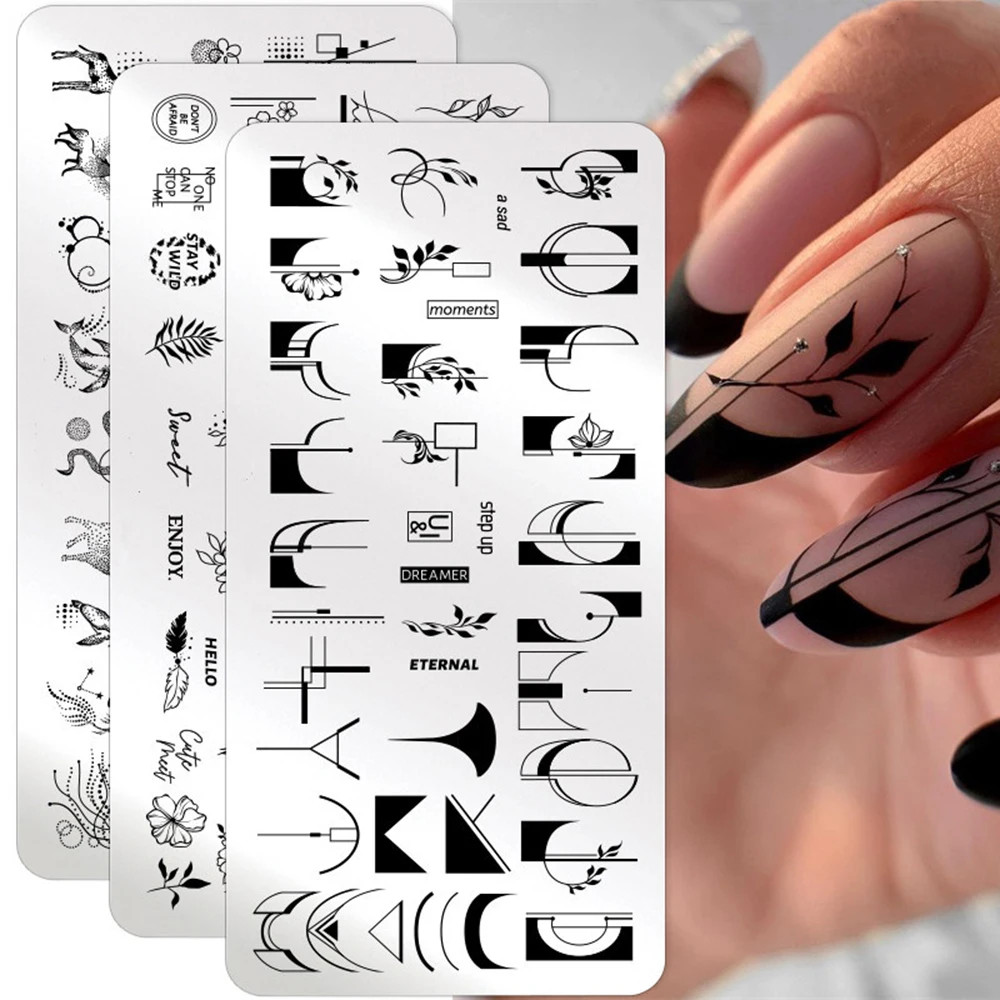 1PC Geometric Pattern Nail Sta - Photography Geometry ulasan dan harga
