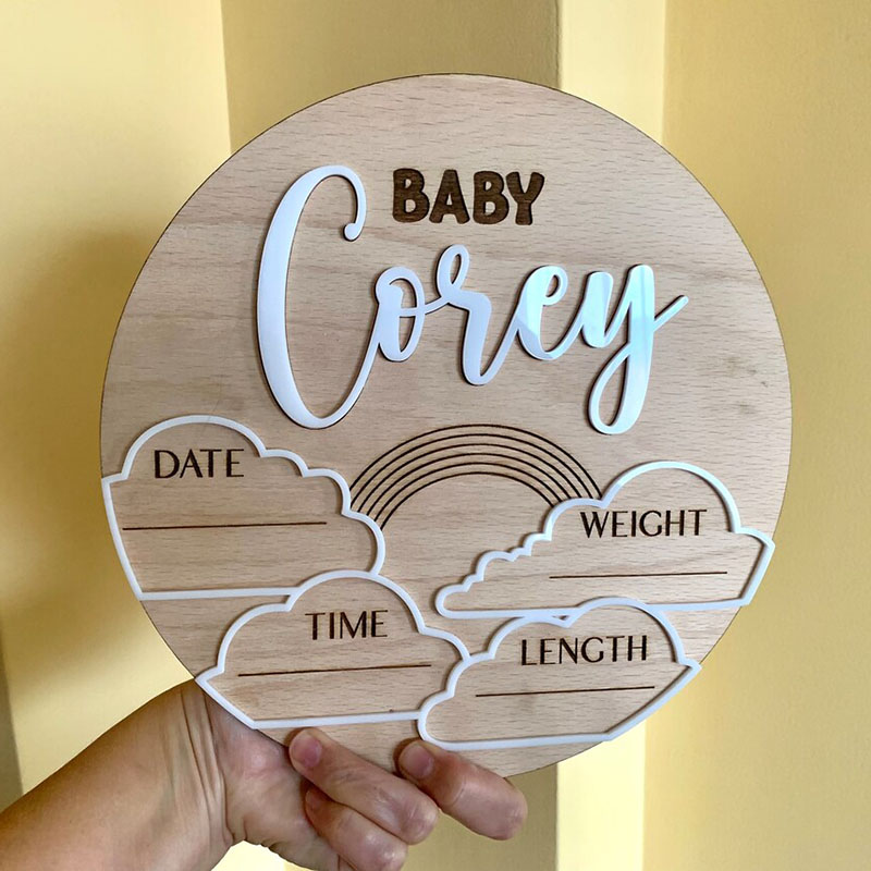 Custom Baby Name Announcement  - Photography Prompt ulasan dan harga