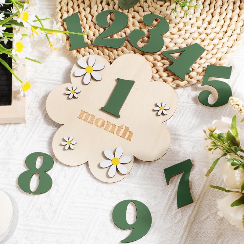 Wooden Baby Monthly Milestone  - Photography Cheat Sheet ulasan dan harga